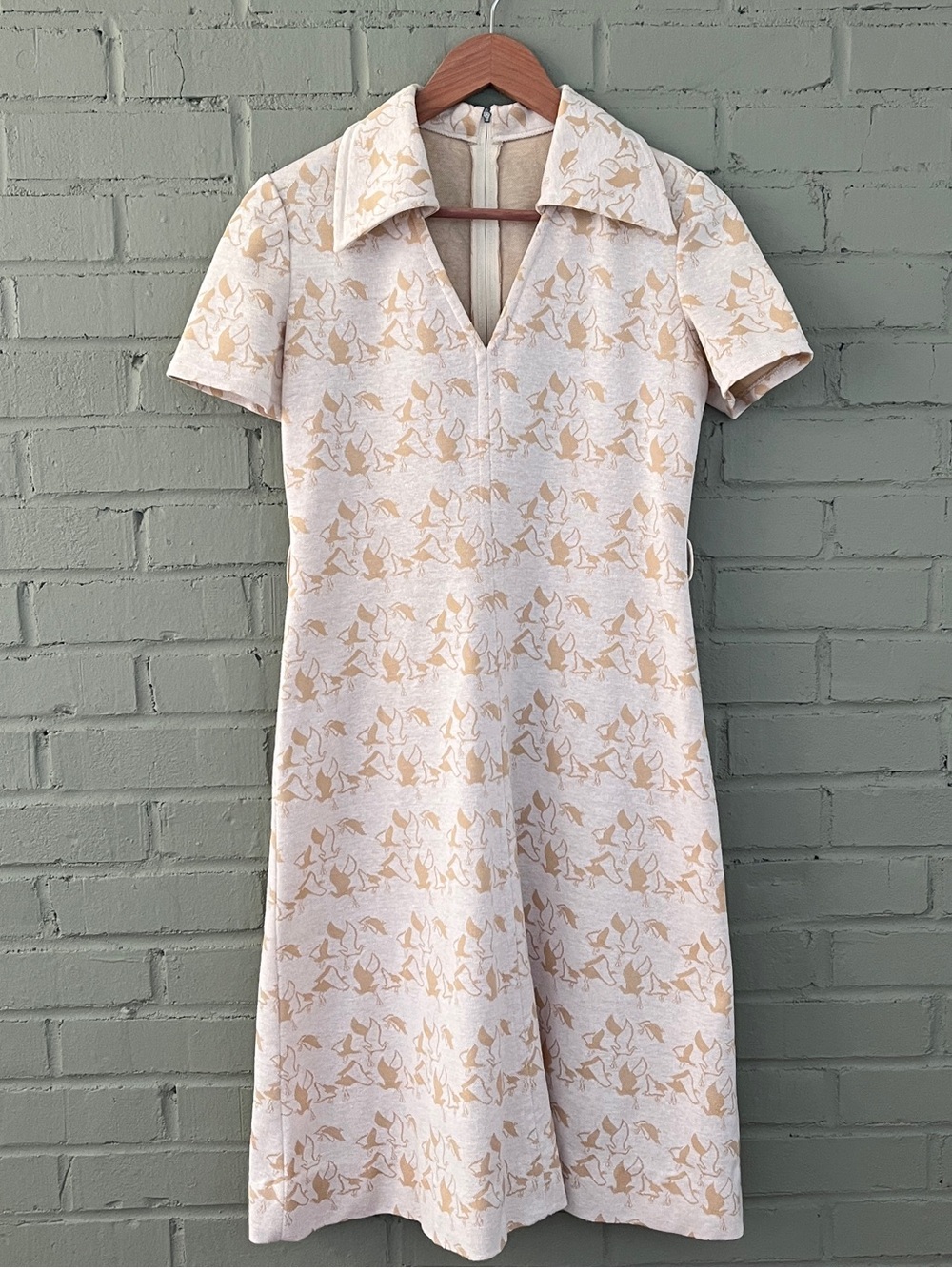 Vintage bird motif dress